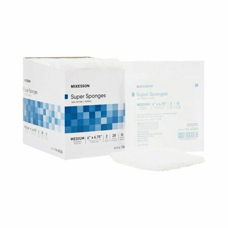 MCKESSON Sterile Fluff Dressing, 6 x 6-3/4 Inch, 480PK 16-42626